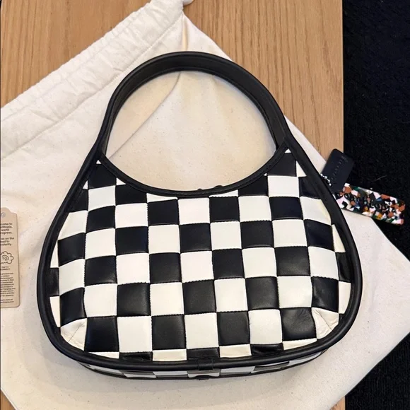 ๐ฏ Authentic Coach Black and White Checkered Women's Leather Bag. Coachtopia - Picture 8 of 14